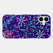 ブルージュビリー抽象芸術  iPhoneケース (裏面横)