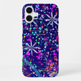 ブルージュビリー抽象芸術 iPhone 16 PLUSケース