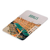 ブルージュベルジーク写真ヴィンテージ マグネット (左側)