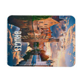 ブルージュベルジーク写真ヴィンテージ マグネット (横)