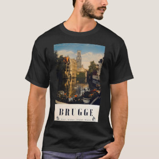 ブルージュレトロポスター Tシャツ