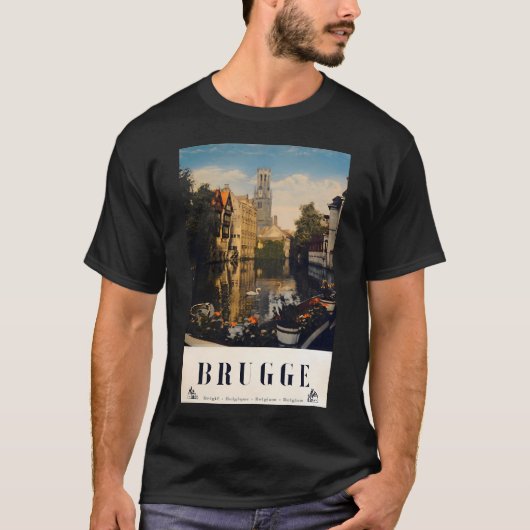 ブルージュレトロポスター Tシャツ (正面)