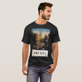 ブルージュレトロポスター Tシャツ (正面フル)