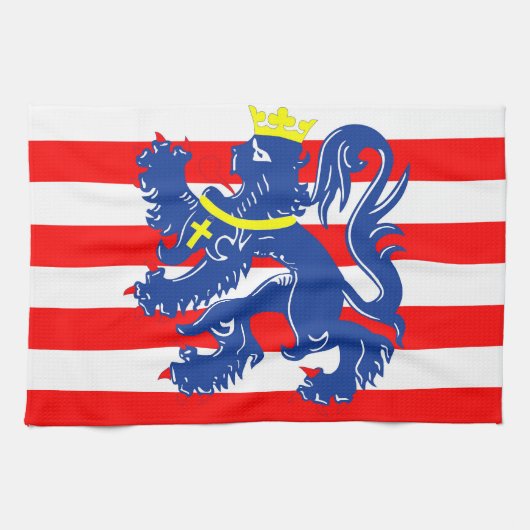 ブルージュ市旗ベルギーのシンボル キッチンタオル (横)