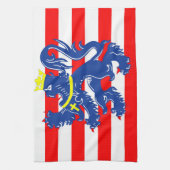 ブルージュ市旗ベルギーのシンボル キッチンタオル (縦)