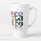 ブルージュ文字写真合成 カフェラテマグ (右)