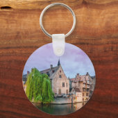 ブルージュ旧市街と鐘楼 キーホルダー (正面)