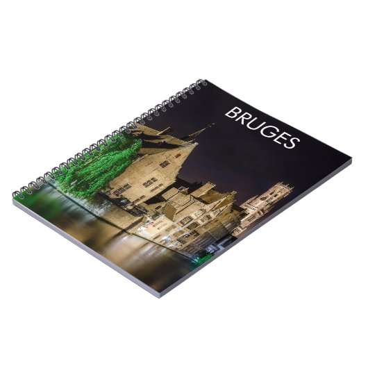 ブルージュ絵画の旧市街と鐘楼 ノートブック (左側)