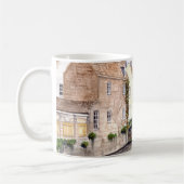 ブルージュ·ウォーターカ絵画ラーズバイ·ファリダ·グリーンフィールド コーヒーマグカップ (左)