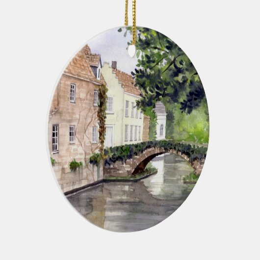 ブルージュ·ウォーターカ絵画ラーズバイ·ファリダ·グリーンフィールド セラミックオーナメント (右)