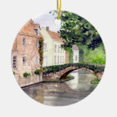 ブルージュ·ウォーターカ絵画ラーズバイ·ファリダ·グリーンフィールド セラミックオーナメント (正面)