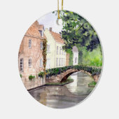 ブルージュ·ウォーターカ絵画ラーズバイ·ファリダ·グリーンフィールド セラミックオーナメント (左)