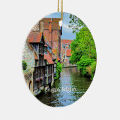 ブルージュ、ベルギー風景写真 セラミックオーナメント (右)