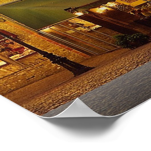 ブルージュ，ベルギー，バーグスクエアとベルフライ塔 ポスター (角)