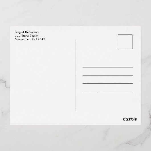 ブルージョイエレガントボホサンマンダラクリスマス金ゴールド 箔シーズンポストカード (裏面)