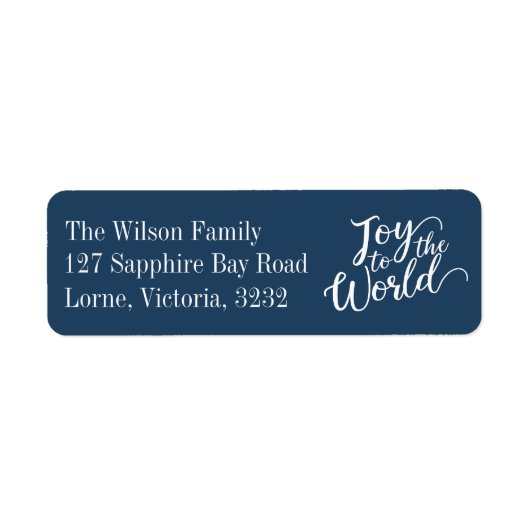 ブルージョイズトゥザワールドホリデーアドレス ラベル (正面)