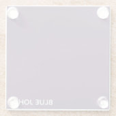 ブルージョンパープルカラー名 ガラスコースター (裏面)