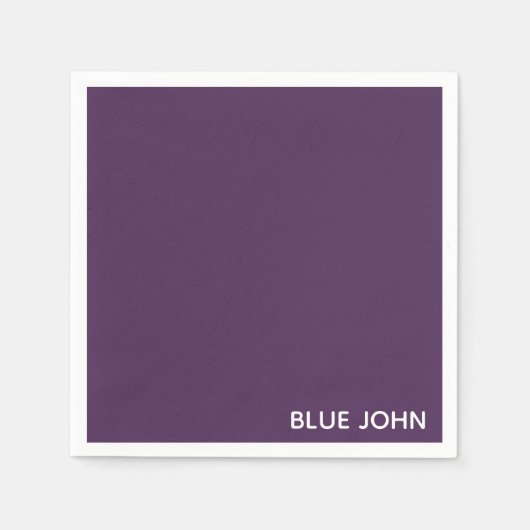 ブルージョンパープルカラー名 スタンダードカクテルナプキン (正面)
