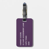 ブルージョンパープルカラー名 ラゲッジタグ (裏面縦)