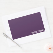 ブルージョンパープルカラー名 長方形シール (封筒)