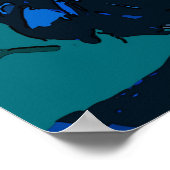 ブルージョン抽象芸術 ポスター (角)