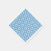 ブルージンガムとポープリントピクニックパーティー スタンダードカクテルナプキン (角)