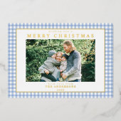 ブルージンガムのクリスマスフォト 箔シーズンカード (正面)
