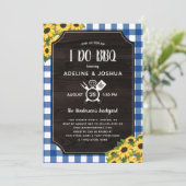 ブルージンガムひまわり私はBBQカップルのシャワー 招待状 (スタンド正面)