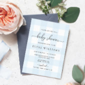 ブルージンガム赤ちゃんシャワー 招待状