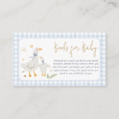 ブルージンガム間抜けガチョウ赤ちゃんシャワーベビー エンクロージャーカード (正面)