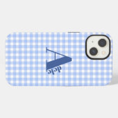 ブルージンガム iPhoneケース (裏面横)