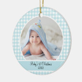 ブルージンガモダンムベビーフォトセラミックオーナメント セラミックオーナメント (左)