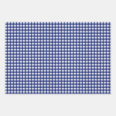 ブルージンガ市松模様にムスタイリッシュトレンディー ラッピングペーパーシート (正面)