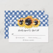 ブルージンガ素朴ムひま結婚わり 出欠カード (正面/裏面)