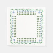 ブルージンジャージャースジャールジャートピアリーつる植物 スタンダードカクテルナプキン (正面)