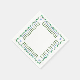 ブルージンジャージャースジャールジャートピアリーつる植物 スタンダードカクテルナプキン