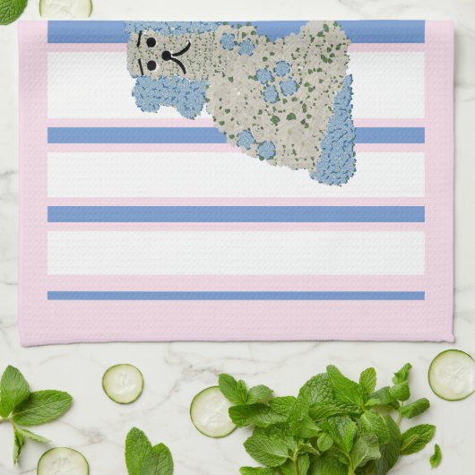 ブルージンジャージャースマグノリア(犬)スタッフォードドッグス キッチンタオル (折り畳み)