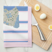 ブルージンジャージャースマグノリア(犬)スタッフォードドッグス キッチンタオル (四つ折り)