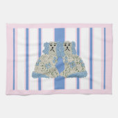 ブルージンジャージャースマグノリア(犬)スタッフォードドッグス キッチンタオル (横)