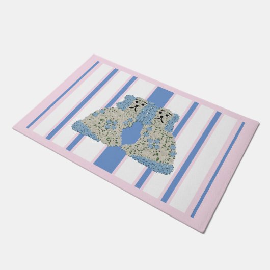 ブルージンジャージャースマグノリア(犬)スタッフォードドッグス ドアマット (アングル)