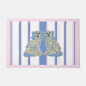 ブルージンジャージャースマグノリア(犬)スタッフォードドッグス ドアマット (正面)