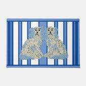 ブルージンジャージャースマグノリア（犬）スタッフォードドッグス ドアマット (正面)