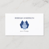 ブルージンジャージャーズ陶芸エレガントインテリアデザイナー 名刺 (正面)