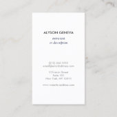 ブルージンジャージャーズ陶芸エレガントインテリアデザイナー 名刺 (裏面)