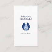 ブルージンジャージャーズ陶芸エレガントインテリアデザイナー 名刺 (正面)