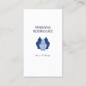 ブルージンジャージャーズ陶芸エレガントインテリアデザイナー 名刺 (正面)