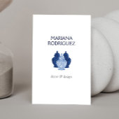 ブルージンジャージャーズ陶芸エレガントインテリアデザイナー 名刺