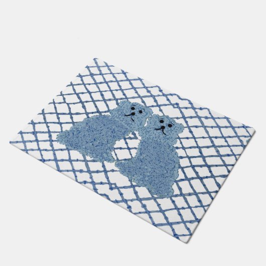 ブルージンジャージャーズ(犬)スタッフォードドッグズドオーマット ドアマット (アングル)