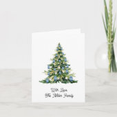 ブルージンジャージャー瓶クリスマスツリー カード (正面)