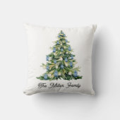 ブルージンジャージャー瓶クリスマスツリー クッション (正面)